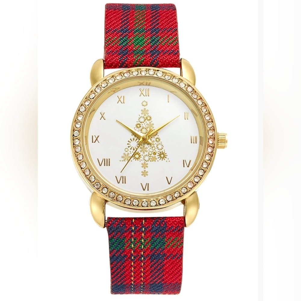 Holiday Christmas Red Plaid Watch 36mm